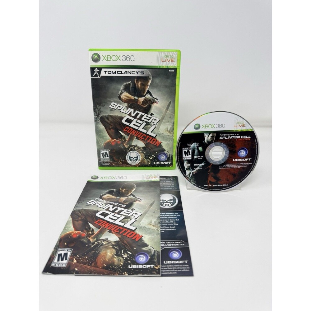 Tom Clancy Splinter Cell Conviction Microsoft Xbox 360 Complete CIB Tested